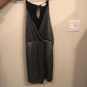 Silver Bodycon wrap around dress Size 2X
